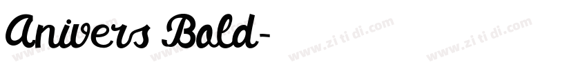 Anivers Bold字体转换